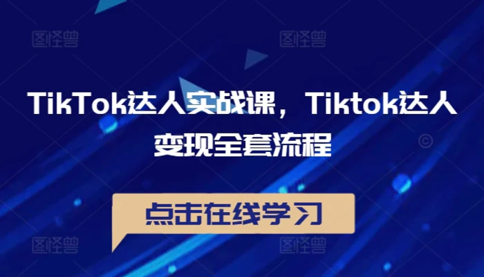TikTok达人实战课，Tiktok达人变现全套流程 - 副业心选-副业心选