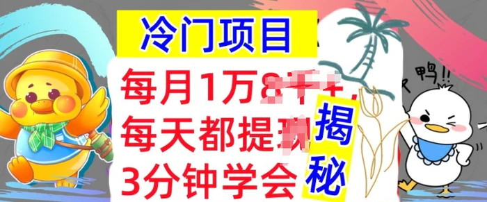冷门项目，这个方法一定要学会，内部教程，每月1w(揭秘) - 副业心选-副业心选