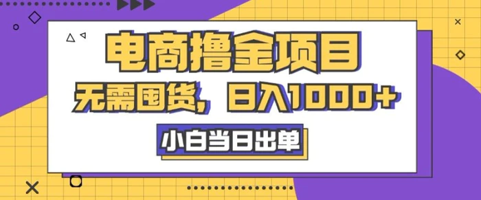 电商撸金项目，无需囤货，日入几张，小白当日出单，人性玩法，复购不断 - 副业心选-副业心选