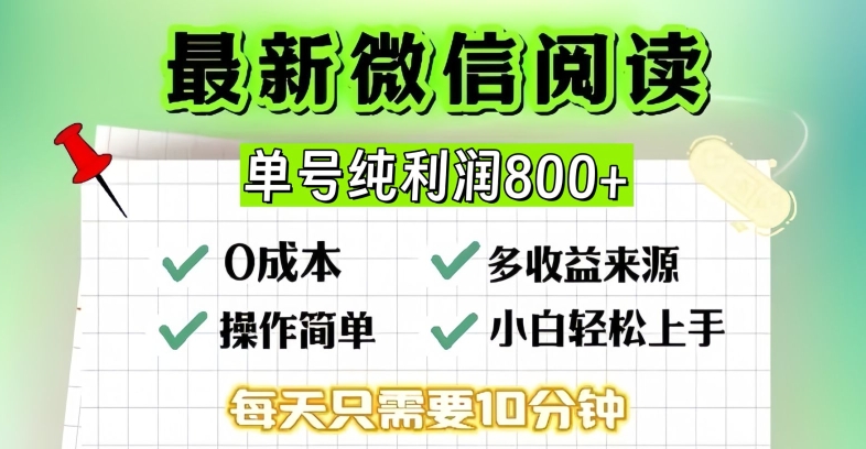 微信自撸阅读升级玩法，只要动动手每天十分钟，单号一天几张，简单0零成本，当日可提现 - 副业心选-副业心选