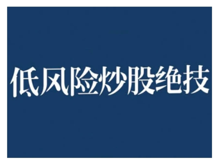 2024低风险股票实操营，低风险，高回报 - 副业心选-副业心选