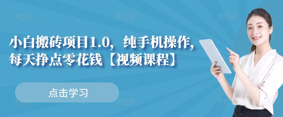 小白搬砖项目1.0，纯手机操作，每天兼职挣点零花钱-副业心选