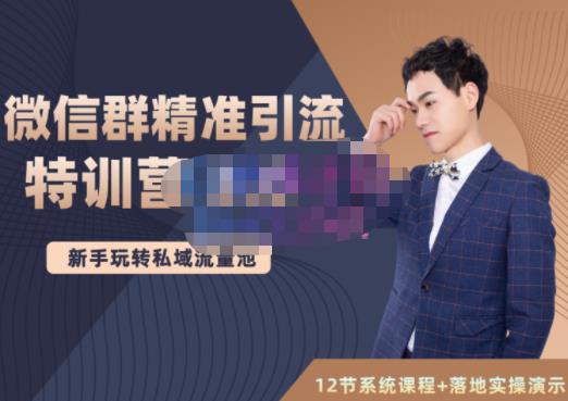 陆明明·微信群精准引流特训营3.0，借助微信群进行引流操作，打造私域流量池 - 副业心选-副业心选