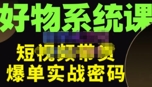 大嘴·好物短视频带货解析，学完你将懂的短视频带货底层逻辑，做出能表现的短视频 - 副业心选-副业心选