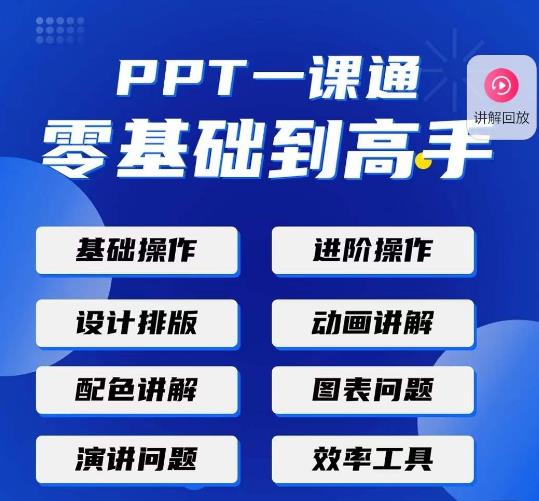 PPT·一课通·0基础到高手：通俗易懂快速掌握PPT的各种应用场合 - 副业心选-副业心选