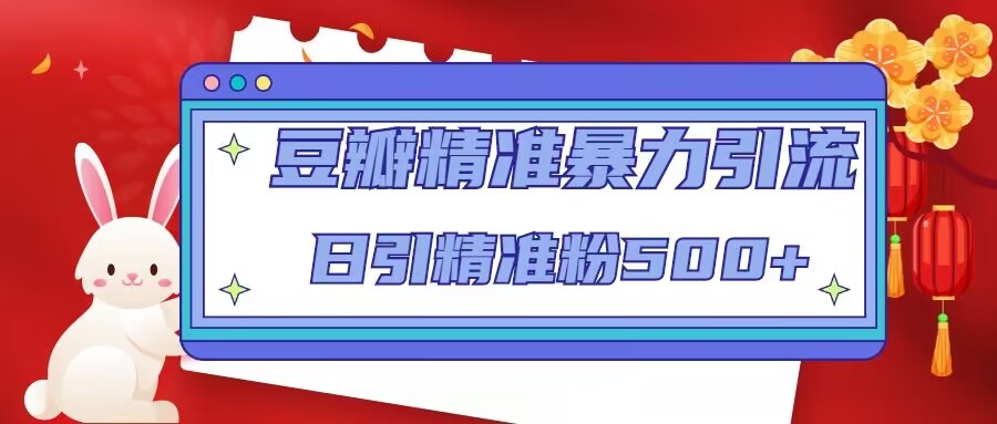 豆瓣精准暴力引流，日引精准粉500+【12课时】 - 副业心选-副业心选
