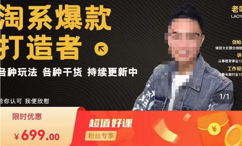 锋投老叶全店动销，淘系干货汇总，各种玩法，淘系爆款打造者 - 副业心选-副业心选