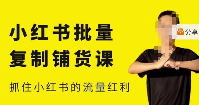 张宾·小红书批量复制铺货课，小红书0-1快速起号变现玩法，抓住小红书的流量红利（更新2023年3月） - 副业心选-副业心选