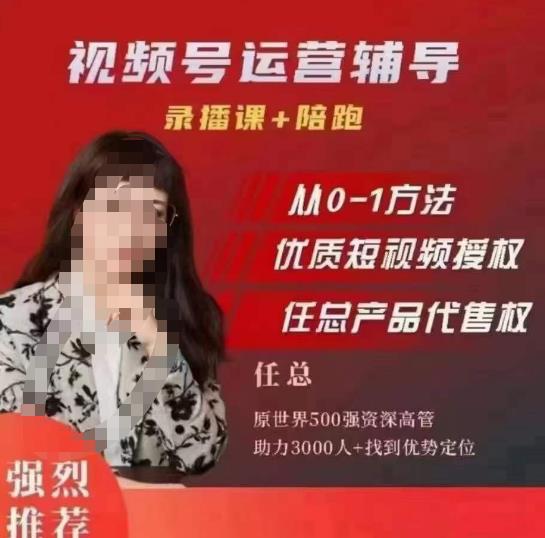 任姐视频号运营，懂老板的任总视频号短视频运营，从0到1做视频号课程 - 副业心选-副业心选