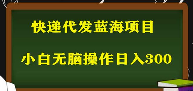 2023最新蓝海快递代发项目，小白零成本照抄也能日入300+ - 副业心选-副业心选