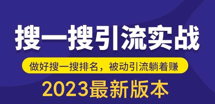 外面收费980的最新公众号搜一搜引流实训课，日引200+-副业心选