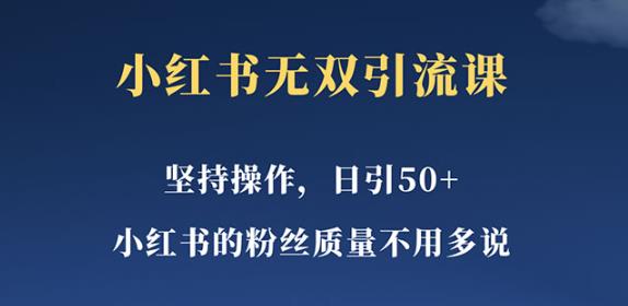 小红书无双课一天引50+女粉，不用做视频发视频，小白也很容易上手拿到结果【仅揭秘】 - 副业心选-副业心选