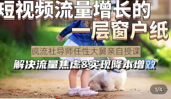 任性大舅·宠物行业短视频运营课(不讲废话)，短视频流量增长的一层窗户纸，解决流量焦虑&实现降本增效 - 副业心选-副业心选