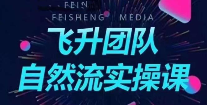 飞升团队课程自然流实操课，抖音半无人起号主播间搭建教学 - 副业心选-副业心选