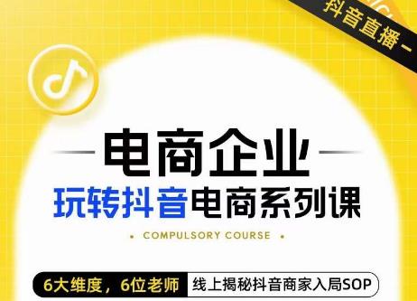 玺承·电商企业玩转抖音电商系列课，6大维度，6位老师，线上揭秘抖音商家入局SOP - 副业心选-副业心选