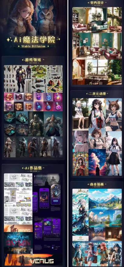 图片[2]-Ai魔法绘画 Stable Diffusion专业课高效辅助Ui/运营作品集0到精通系统课 - 副业心选-副业心选