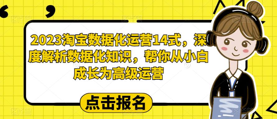 2023淘宝数据化运营14式，深度解析数据化知识，帮你从小白成长为高级运营 - 副业心选-副业心选