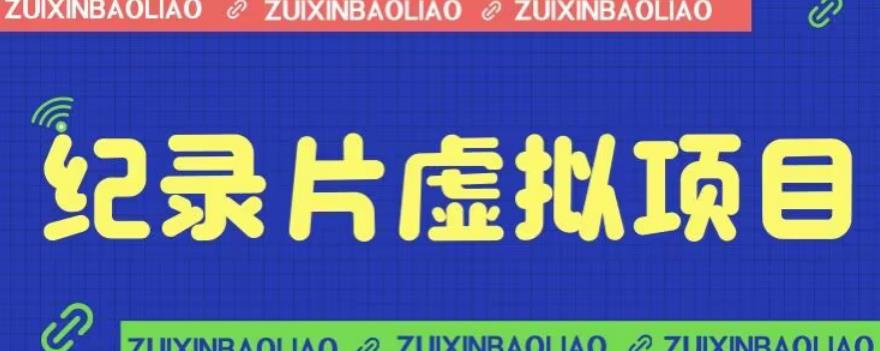 价值1280的蓝海纪录片虚拟项目，保姆级教学，轻松日入600+【揭秘】 - 副业心选-副业心选