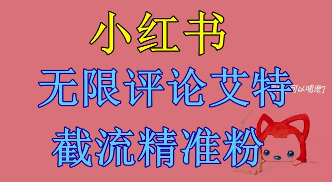 小红书无限评论艾特截流精准粉（软件+教程） - 副业心选-副业心选