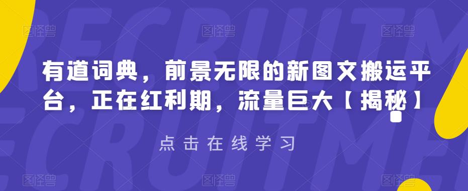 有道词典，前景无限的新图文搬运平台，正在红利期，流量巨大【揭秘】-副业心选