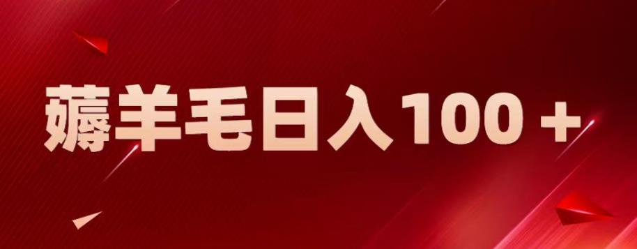 新平台零撸薅羊毛，一天躺赚100＋，无脑复制粘贴【揭秘】 - 副业心选-副业心选