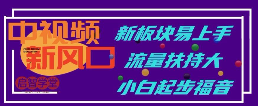 中视频新风口，新板块易上手，流量扶持大，小白起步福音【揭秘】 - 副业心选-副业心选