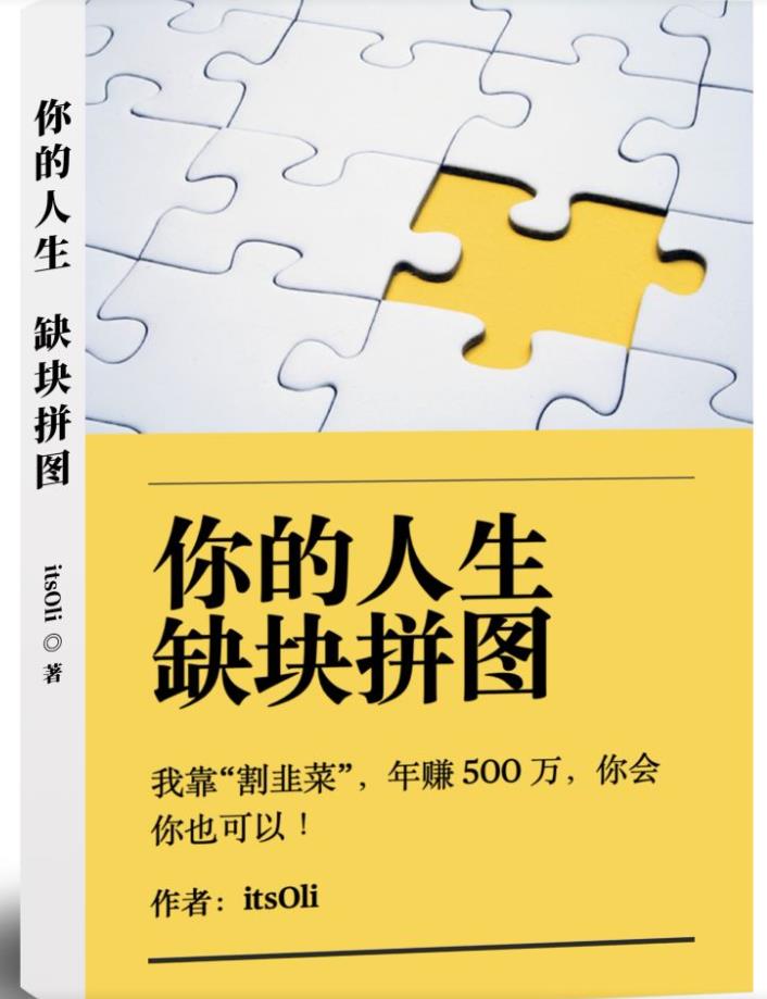 某高赞电子书《你的人生，缺块拼图——我靠“割韭菜”，年赚500万，你会你也可以》 - 副业心选-副业心选