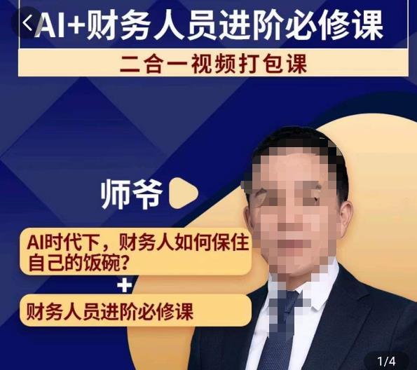AI+财务人员进阶必修课二合一视频打包课，财务人员进阶必修课 - 副业心选-副业心选