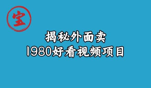 宝哥揭秘外面卖1980好看视频项目，投入时间少，操作难度低 - 副业心选-副业心选