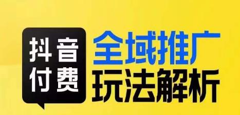 抖音付费全域推广玩法解析，抓住平台红利，小付费撬动大流量-副业心选