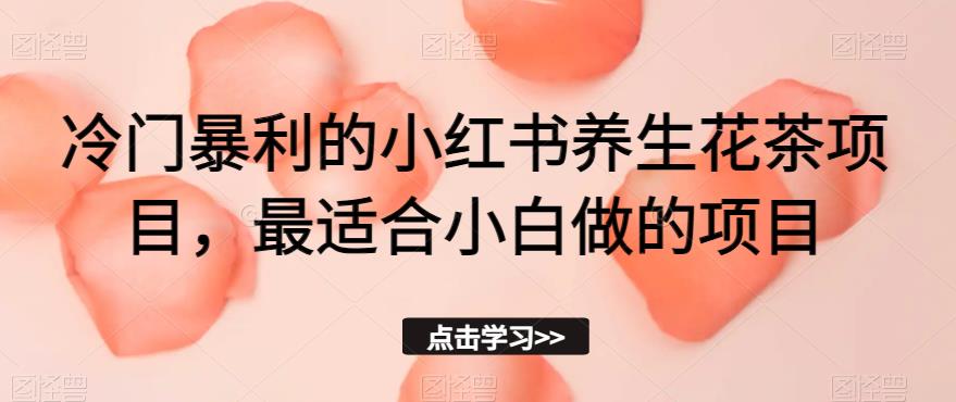 冷门暴利的小红书养生花茶项目，最适合小白做的项目【揭秘】 - 副业心选-副业心选