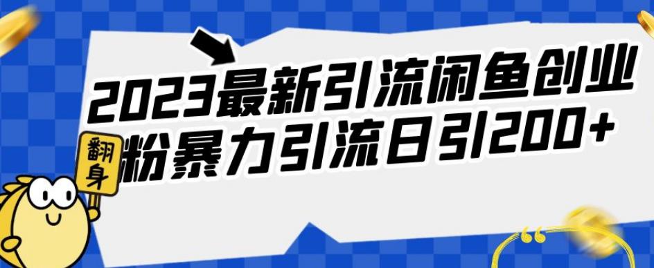 2023最新引流闲鱼创业粉暴力引流日引200+【揭秘】 - 副业心选-副业心选