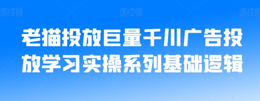 老猫投放巨量千川广告投放学习实操系列基础逻辑-副业心选