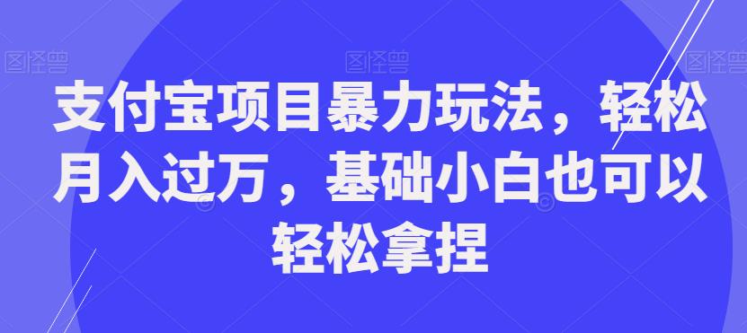 支付宝项目暴力玩法，轻松月入过万，基础小白也可以轻松拿捏【揭秘】 - 副业心选-副业心选