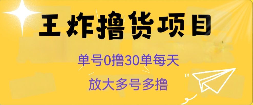 王炸撸货项目，单号0撸30单每天，多号多撸【揭秘】 - 副业心选-副业心选