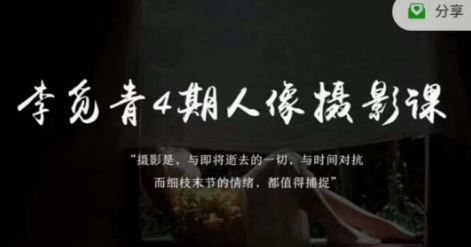 李觅青4期人像摄影线上课，审美/前期策划/拍摄/人像精修/调色-副业心选