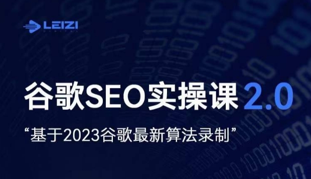 雷子·谷歌SEO 2.0实战课，独立站询盘自由必备，基于2023谷歌最新算法录制-副业心选
