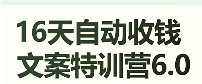 16天自动收钱文案特训营6.0，学会儿每天自动咔咔收钱 - 副业心选-副业心选