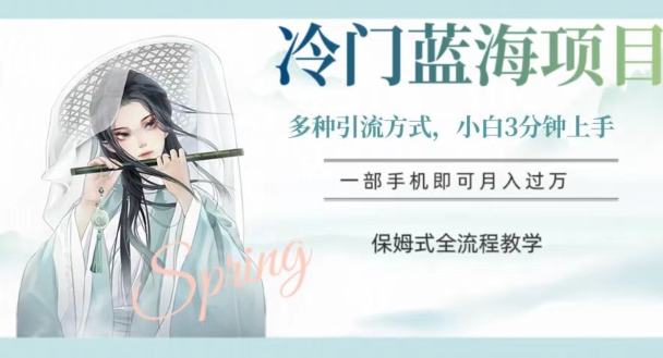 冷门蓝海项目，操作简单，小白3分钟上手，多种引流方式，保姆式全流程教学【揭秘】 - 副业心选-副业心选