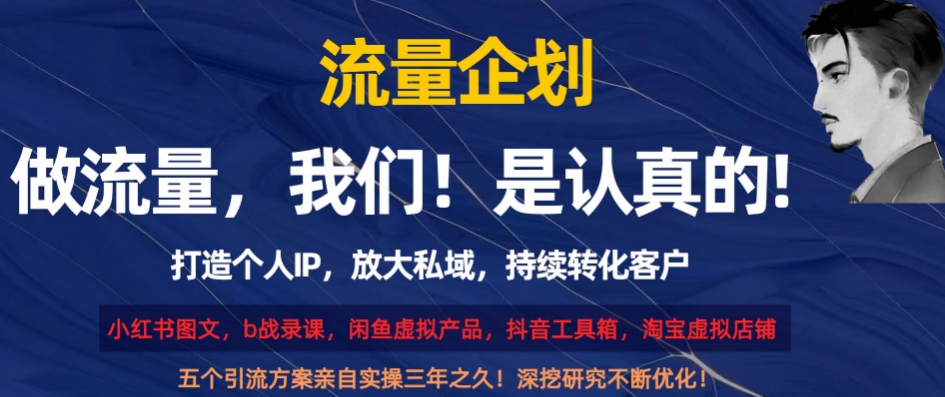 流量企划，打造个人IP，放大私域，持续转化客户【揭秘】 - 副业心选-副业心选
