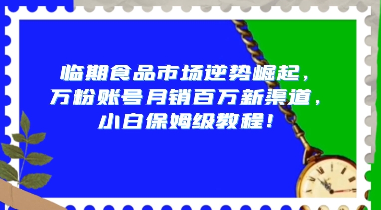 临期食品市场逆势崛起，万粉账号月销百万新渠道，小白保姆级教程【揭秘】 - 副业心选-副业心选
