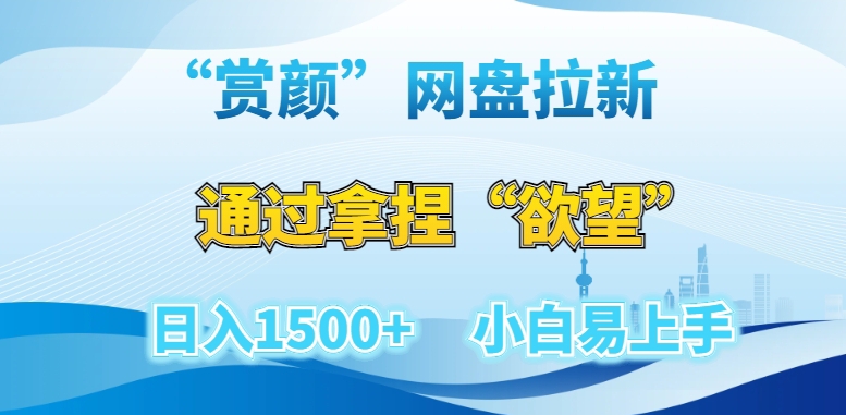 “赏颜”网盘拉新赛道，通过拿捏“欲望”日入1500+，小白易上手【揭秘】 - 副业心选-副业心选