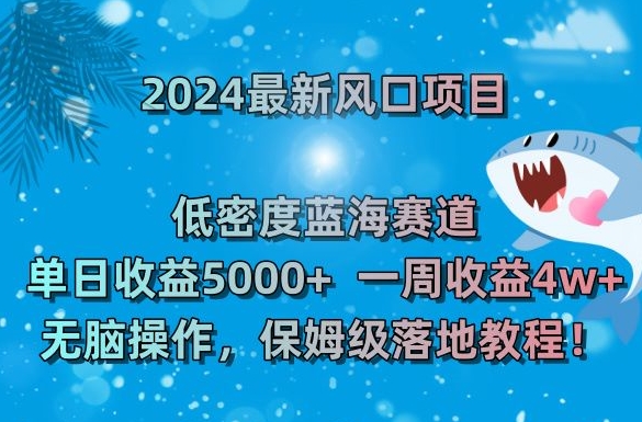 2024最新风口项目，低密度蓝海赛道，单日收益5000+，一周收益4w+！ - 副业心选-副业心选