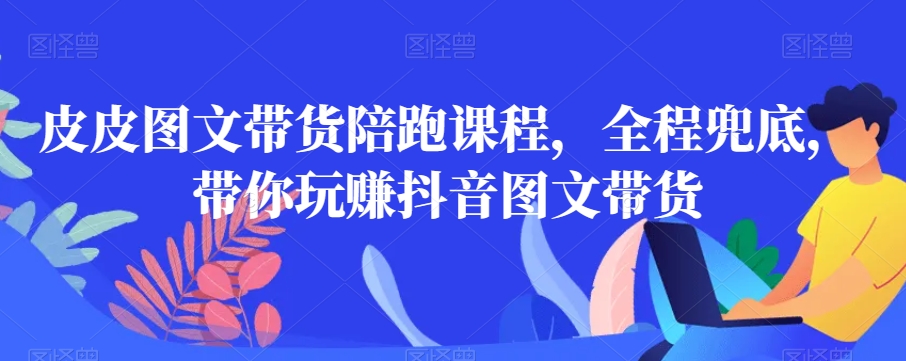 皮皮图文带货陪跑课程，全程兜底，带你玩赚抖音图文带货-副业心选