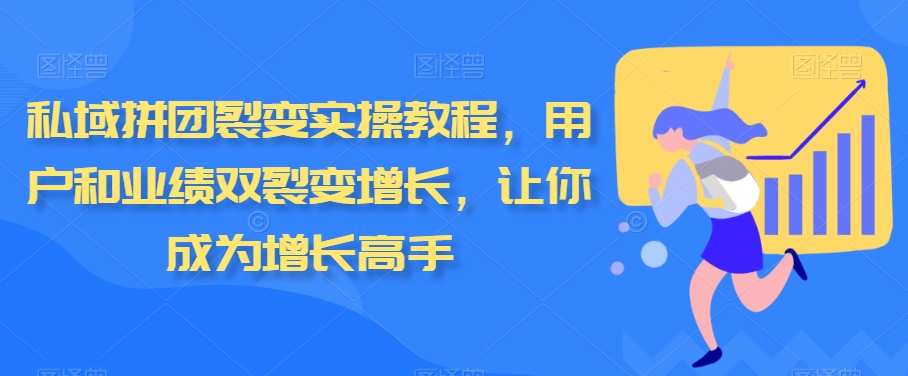 私域拼团裂变实操教程，用户和业绩双裂变增长，让你成为增长高手 - 副业心选-副业心选