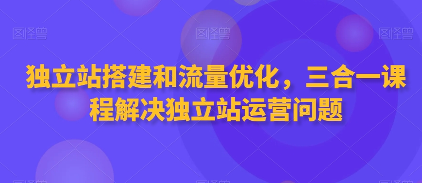 独立站搭建和流量优化，三合一课程解决独立站运营问题 - 副业心选-副业心选