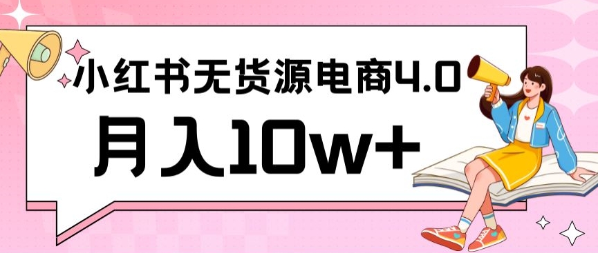 小红书新电商实战，无货源实操从0到1月入10w+联合抖音放大收益 - 副业心选-副业心选