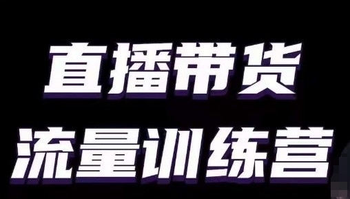 直播带货流量训练营，小白主播必学直播课 - 副业心选-副业心选