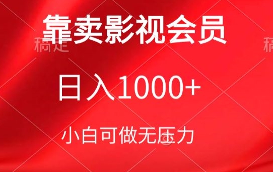 靠卖影视会员，日入1000+，落地保姆级教程，新手可学 - 副业心选-副业心选