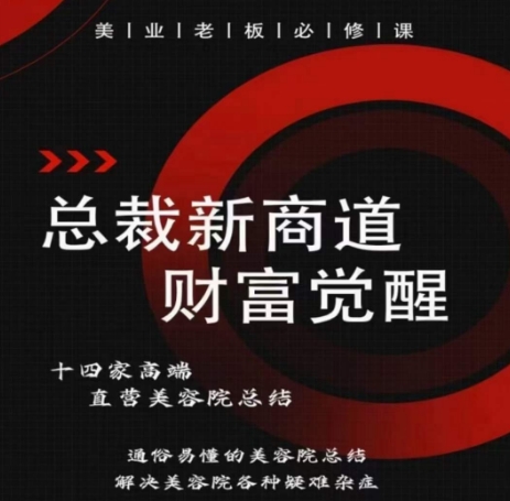 总裁新商道(美业老板必修课)，通俗易懂的美容院总结，解决美容院各种疑难杂症-副业心选